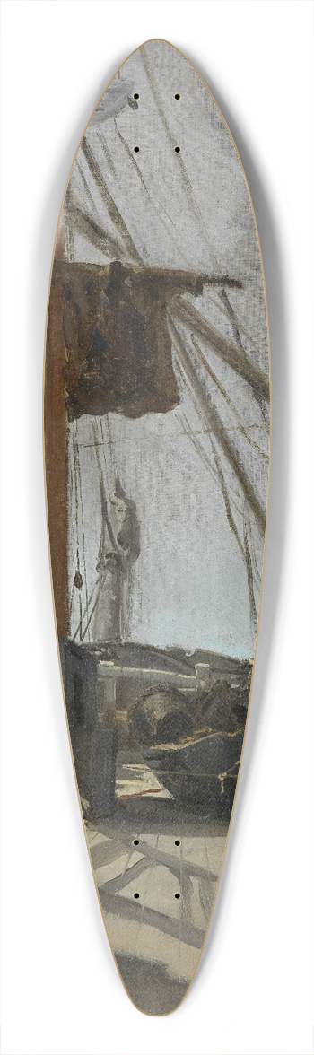 douard Manet - The ships deck 39.3 inch art pintail longboard deck