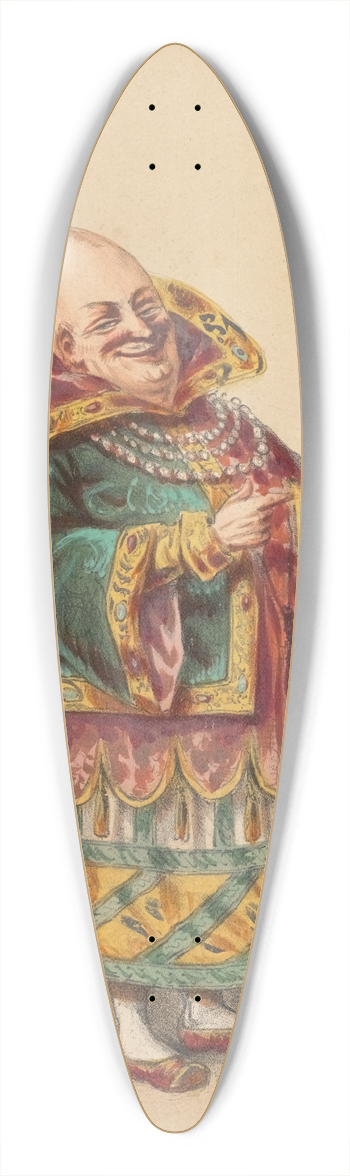 Draner - Fleur de Th 39.3 inch art pintail longboard deck