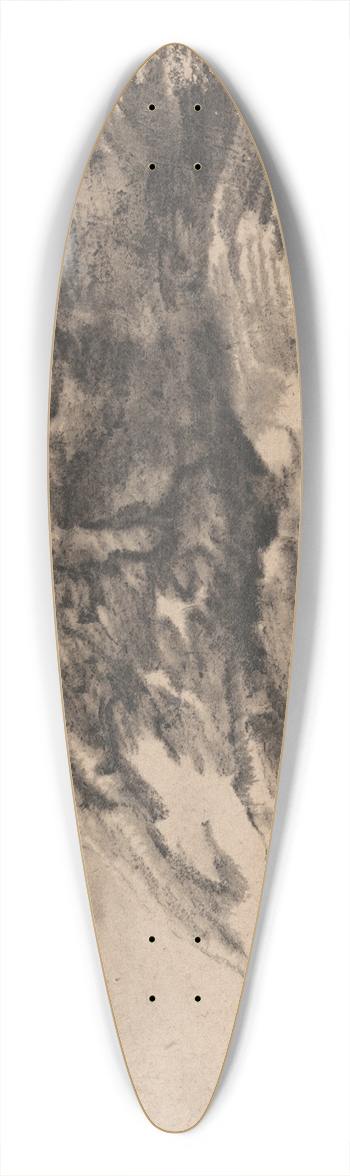 Dr. Thomas Monro - Composition inspired by Richard Wilsons Paintings of Cader Idris 39.3 inch art pintail longboard deck