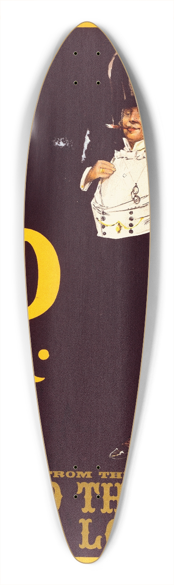 Dudley Hardy - The J. P. 39.3 inch art pintail longboard deck
