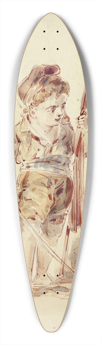 Dupenvant - Flagbearer 39.3 inch art pintail longboard deck
