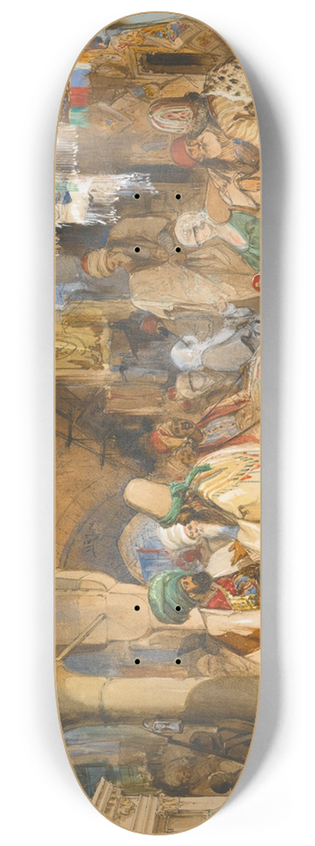 Amadeo Preziosi - The Grand Bazaar, Constantinople 8.25 inch art skate deck