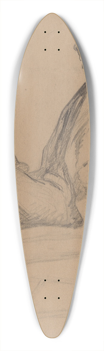 Eastman Johnson - Seated Study of M.D. 39.3 inch art pintail longboard deck