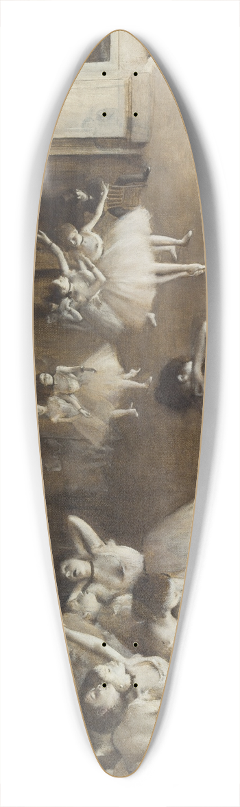 Edgar Degas - Ballet Rehearsal On Stage 39.3 inch art pintail longboard deck