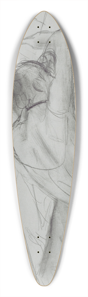 Edgar Degas - Brothel Scene 39.3 inch art pintail longboard deck