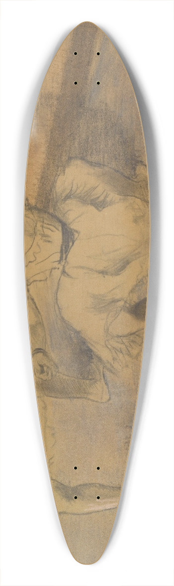 Edgar Degas - Danseuses  la barre 39.3 inch art pintail longboard deck