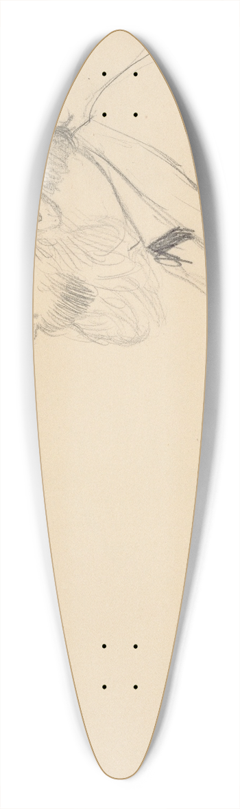 Edgar Degas - Man in Profile 39.3 inch art pintail longboard deck