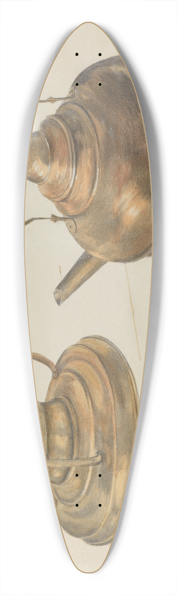 Edith Magnette - Burner and Kettle 39.3 inch art pintail longboard deck