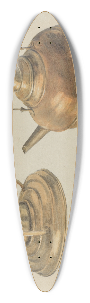 Edith Magnette - Burner and Kettle 39.3 inch art pintail longboard deck