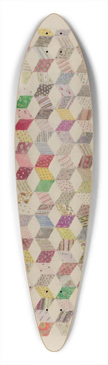 Edith Magnette - Patchwork for Quilt 39.3 inch art pintail longboard deck
