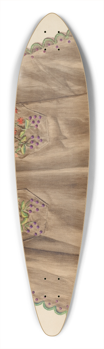 Edith Magnette - Sewing Apron 39.3 inch art pintail longboard deck