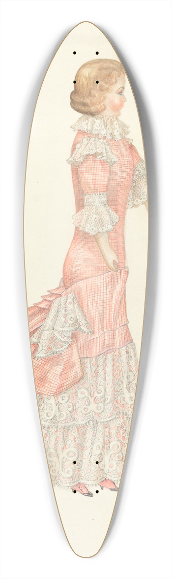 Edith Towner - Doll  Carrie 39.3 inch art pintail longboard deck