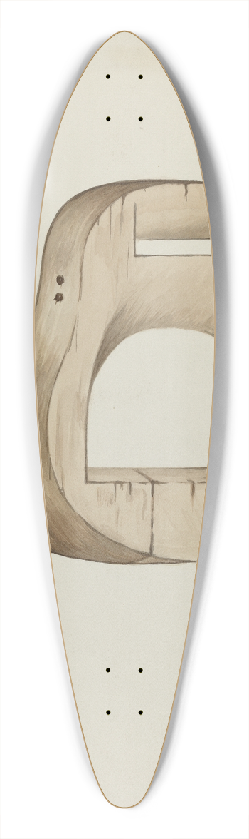 Edith Towner - Stirrup 39.3 inch art pintail longboard deck