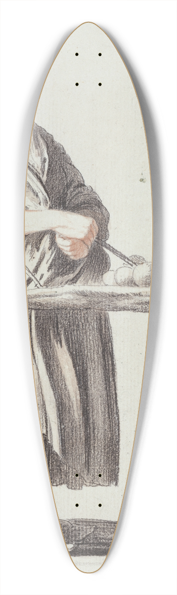 Edm Bouchardon - La marchande de pommes 39.3 inch art pintail longboard deck
