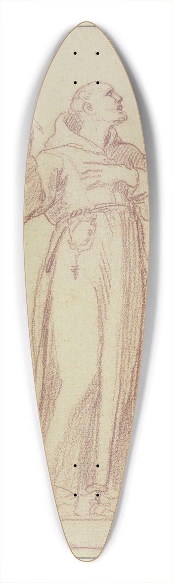 Edm Bouchardon - Statue eines Heiligen Franziskus 39.3 inch art pintail longboard deck
