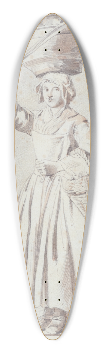 Edm Bouchardon - Une jeune laitire 39.3 inch art pintail longboard deck