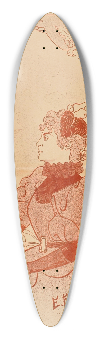 Edmond Rocher - Salon des Cent 39.3 inch art pintail longboard deck