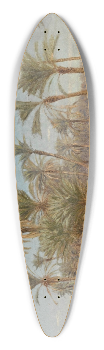Edmund Berninger - The Oasis, Biskra 39.3 inch art pintail longboard deck