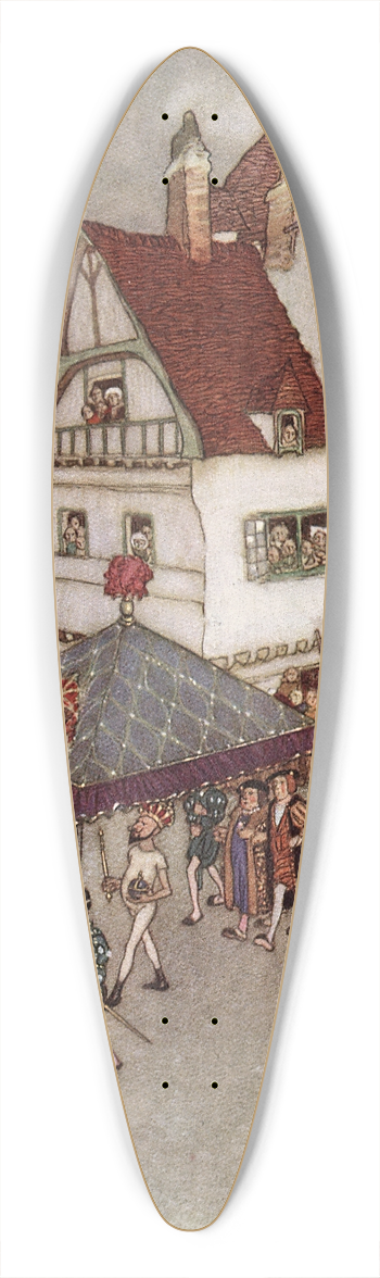 Edmund Dulac - The Emperors New Clothes Pl 2 39.3 inch art pintail longboard deck