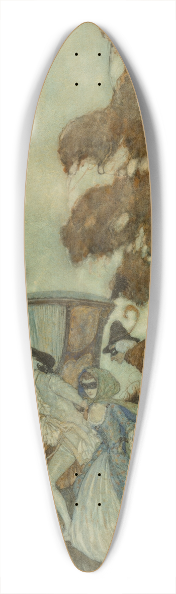 Edmund Dulac - The Masqueraders 39.3 inch art pintail longboard deck