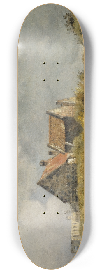 Jean Charles Cazin - Cottage in the Dunes 8.25 inch art skate deck