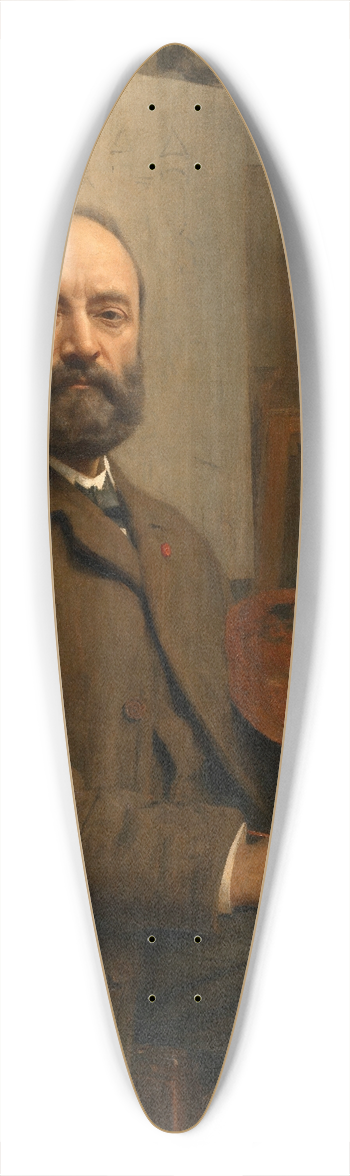 Edouard De Jans - The Painter Charles Verlat 39.3 inch art pintail longboard deck