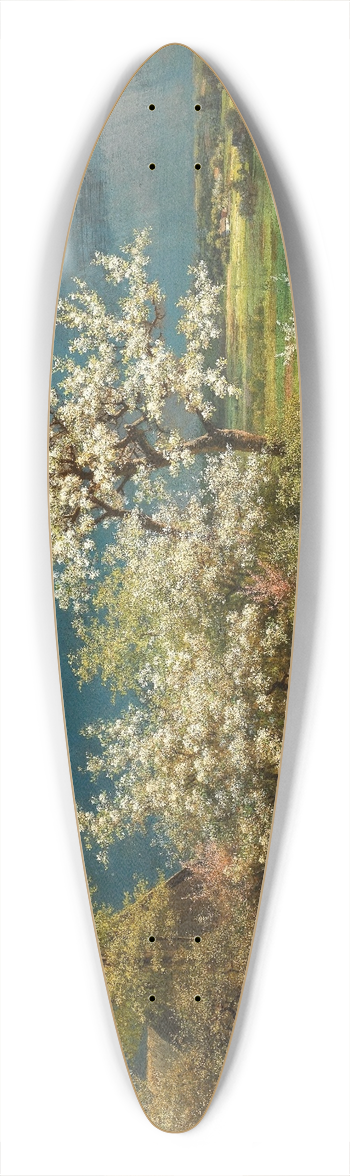 Eduard Leonhardi - A Brewing Storm in Spring 39.3 inch art pintail longboard deck