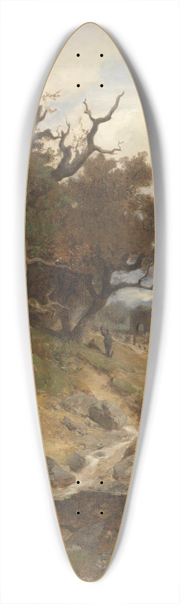 Eduard Peithner von Lichtenfels - Landschaftsmotiv 39.3 inch art pintail longboard deck
