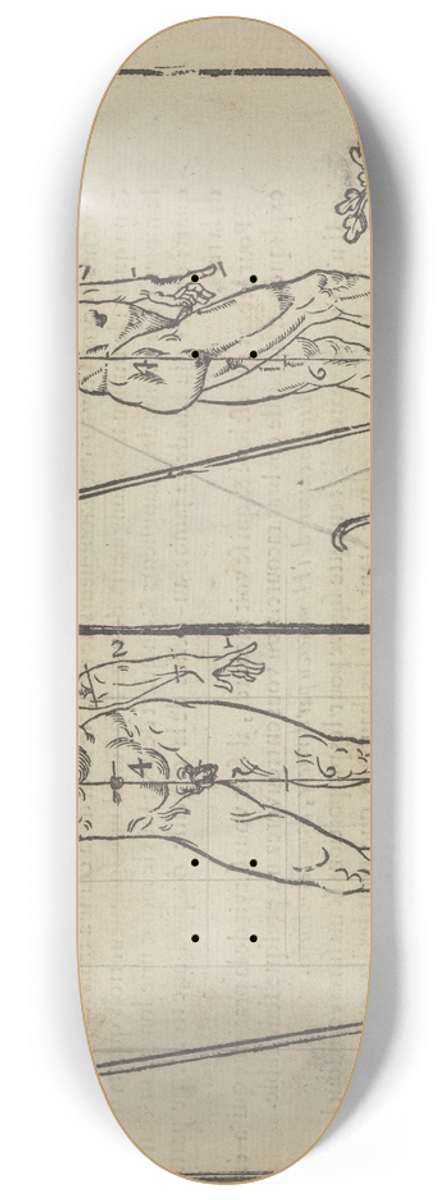 Jean Cousin the Younger - Lart de dessiner de Maistre Jean Cousin Pl.21 8.25 inch art skate deck