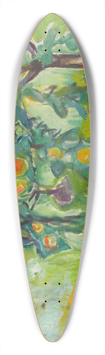 Edvard Munch - Apple Tree By The Studio 39.3 inch art pintail longboard deck