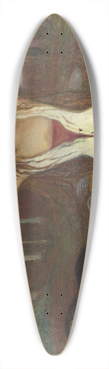 Edvard Munch - Ashes 39.3 inch art pintail longboard deck