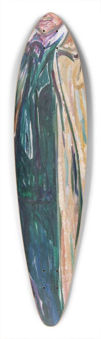Edvard Munch - Christian Gierlff, Author 39.3 inch art pintail longboard deck