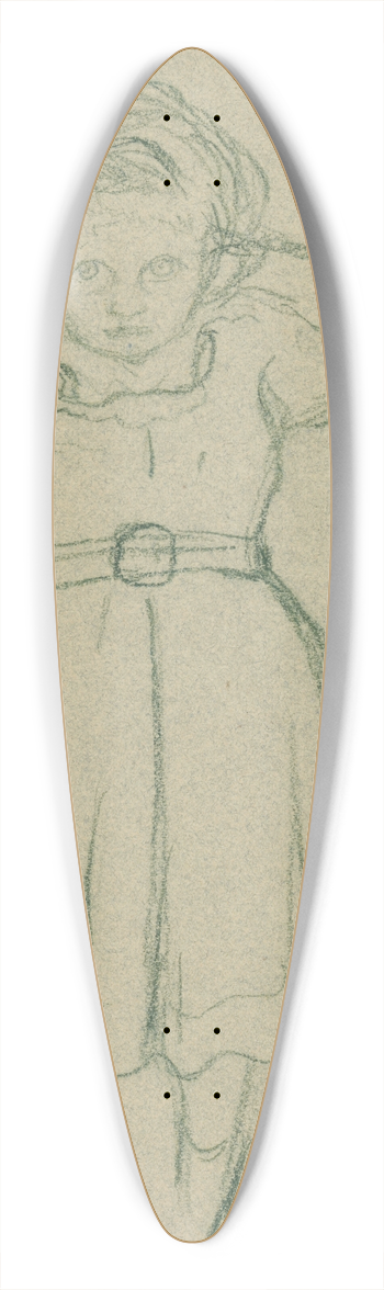 Edvard Munch - Dden og barnet 39.3 inch art pintail longboard deck