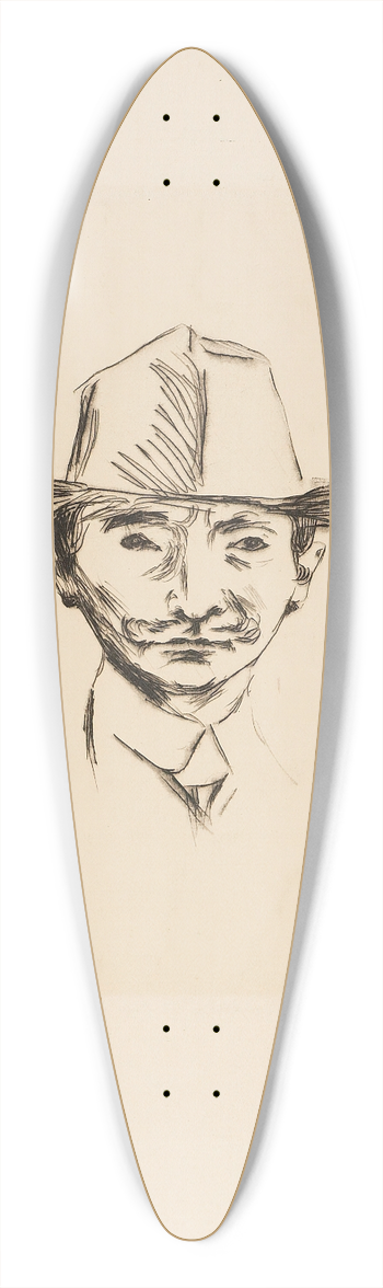 Edvard Munch - Emanuel Goldstein 39.3 inch art pintail longboard deck