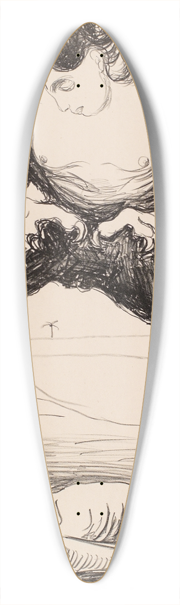 Edvard Munch - Harpy 39.3 inch art pintail longboard deck