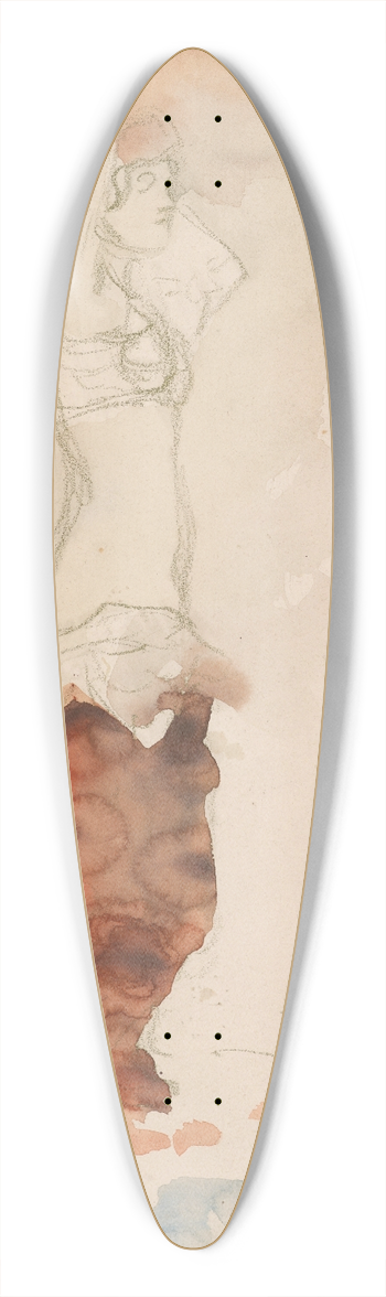 Edvard Munch - Kvinnelig modellstudie 39.3 inch art pintail longboard deck