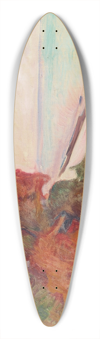 Edvard Munch - Kystlandskap 39.3 inch art pintail longboard deck
