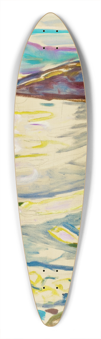 Edvard Munch - Landscape from Hvitsten 39.3 inch art pintail longboard deck