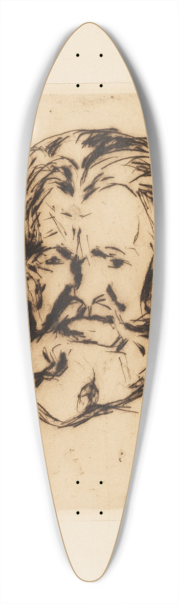 Edvard Munch - Mnnerkopf 39.3 inch art pintail longboard deck