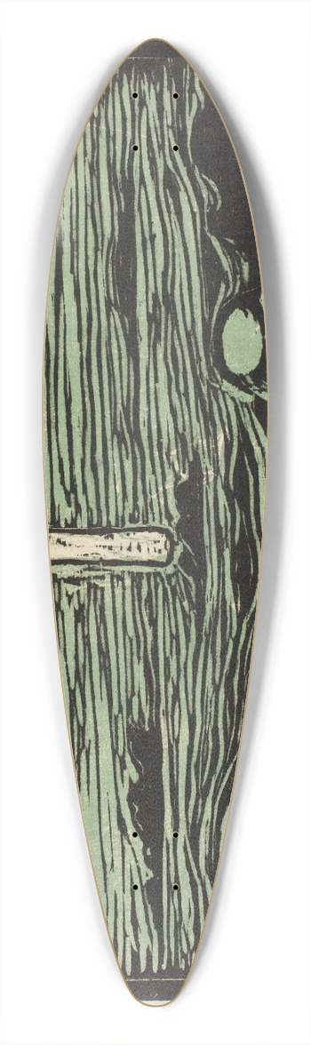 Edvard Munch - Mystical Shore 39.3 inch art pintail longboard deck