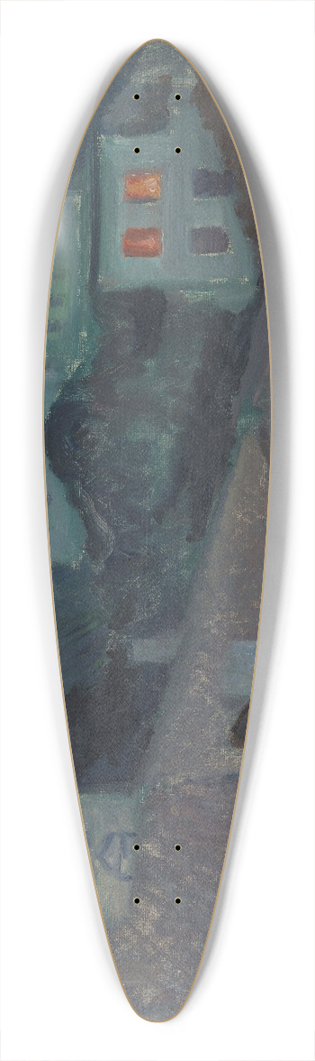 Edvard Munch - Night in Nice 39.3 inch art pintail longboard deck
