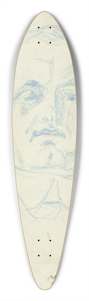 Edvard Munch - Self-Portrait 39.3 inch art pintail longboard deck