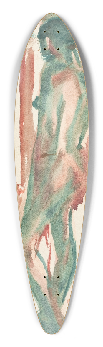 Edvard Munch - Stende akt 39.3 inch art pintail longboard deck