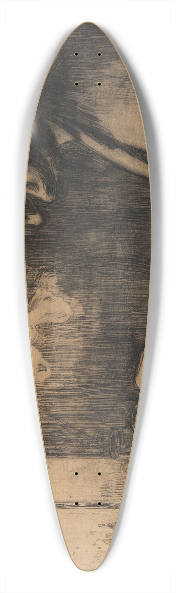 Edvard Munch - Tte--Tte (Plauderstunde) 39.3 inch art pintail longboard deck