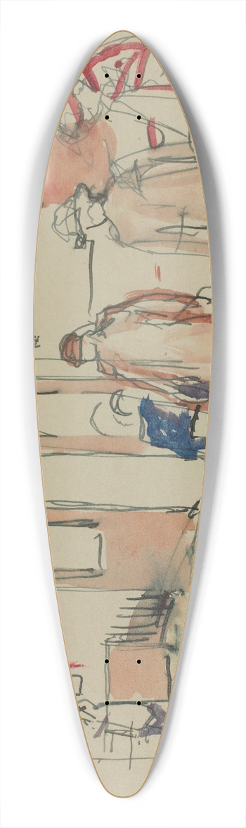 Edvard Munch - Untitled 26 39.3 inch art pintail longboard deck
