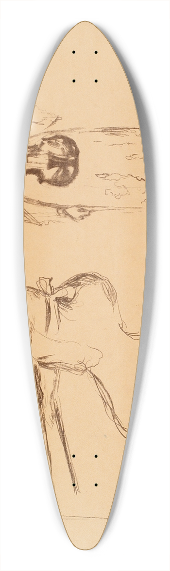 Edvard Munch - Violin Concert 39.3 inch art pintail longboard deck