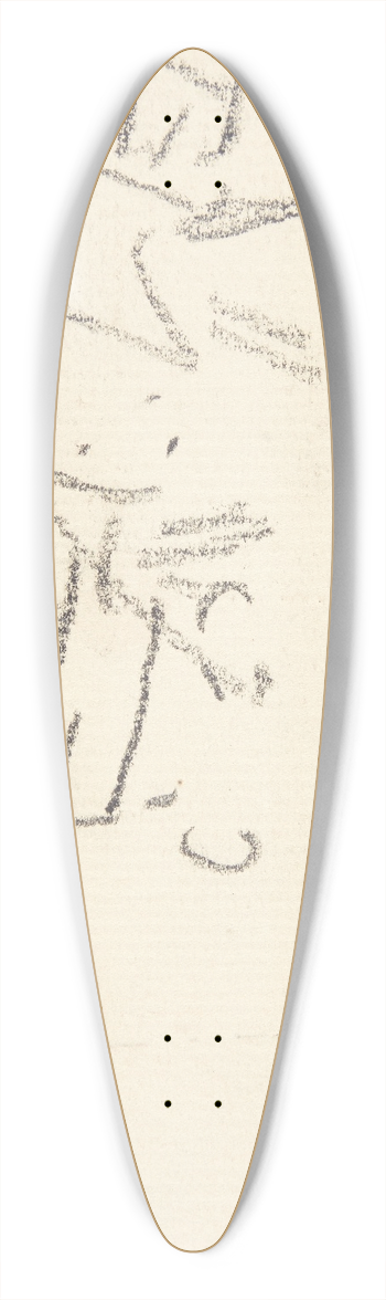 Edvard Weie - Figurstudier til Langelinje-billedet 39.3 inch art pintail longboard deck