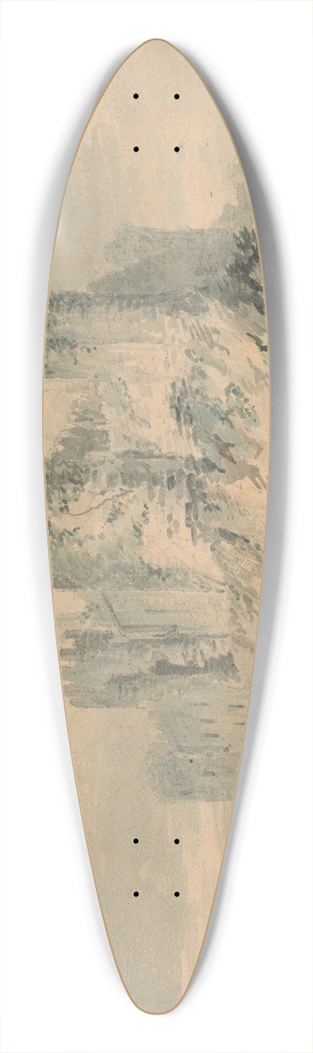 Edward Dayes - Conway Castle, Caernarvonshire 39.3 inch art pintail longboard deck