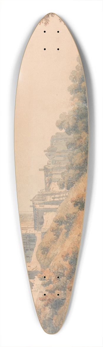 Edward Dayes - Durham Cathedral 39.3 inch art pintail longboard deck