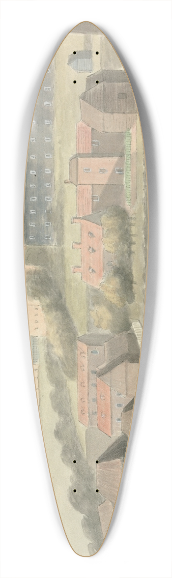 Edward Francis Burney - View at Margate. 39.3 inch art pintail longboard deck